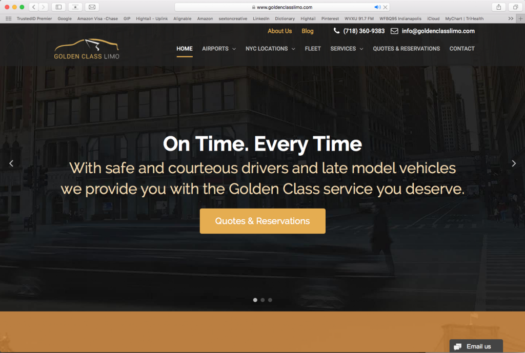 Golden Class Limo Website