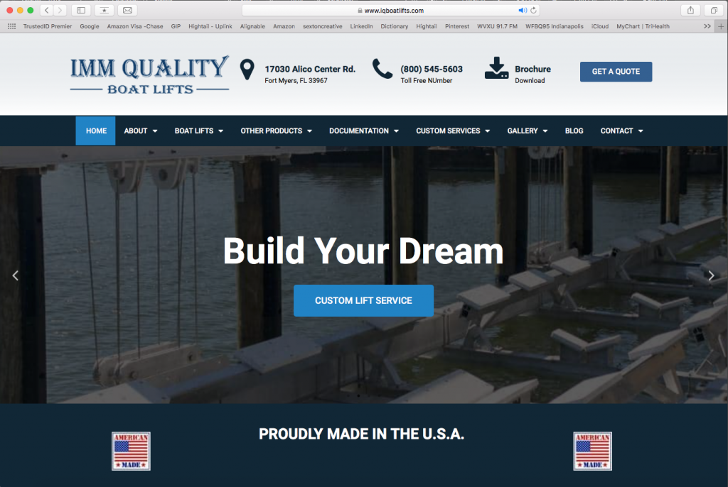 IMM Quality Boat Lifts Website