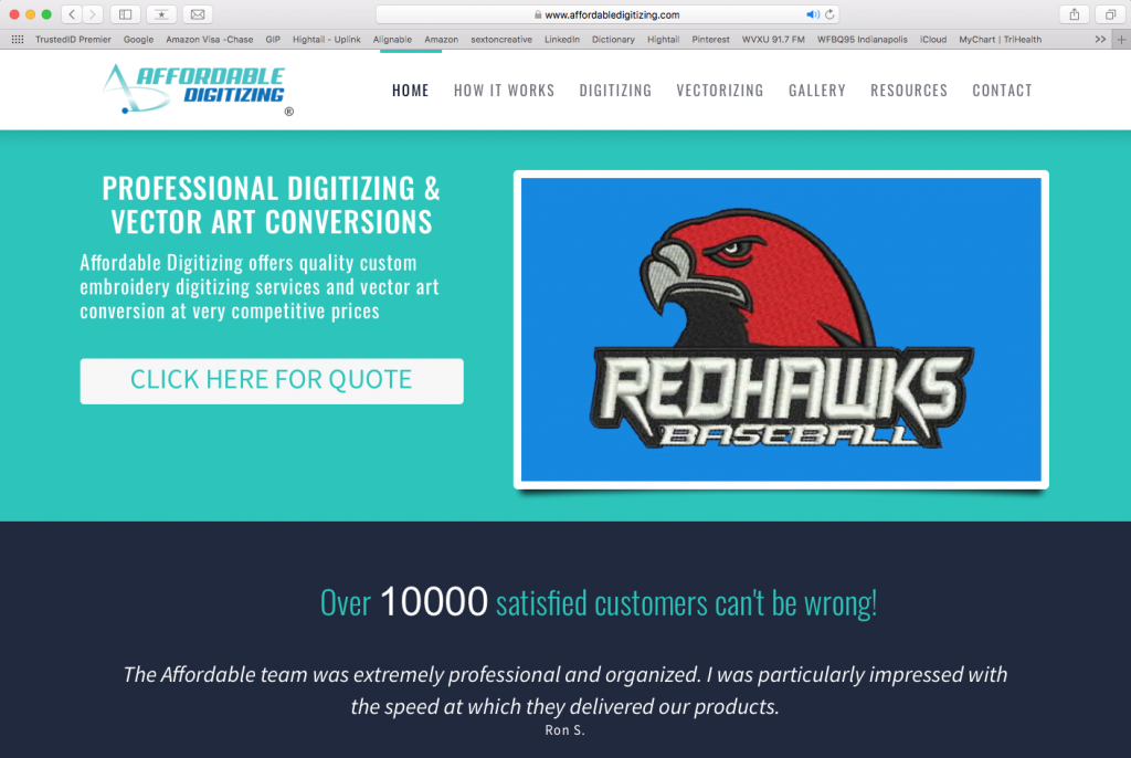 Affordable Digitizing Website